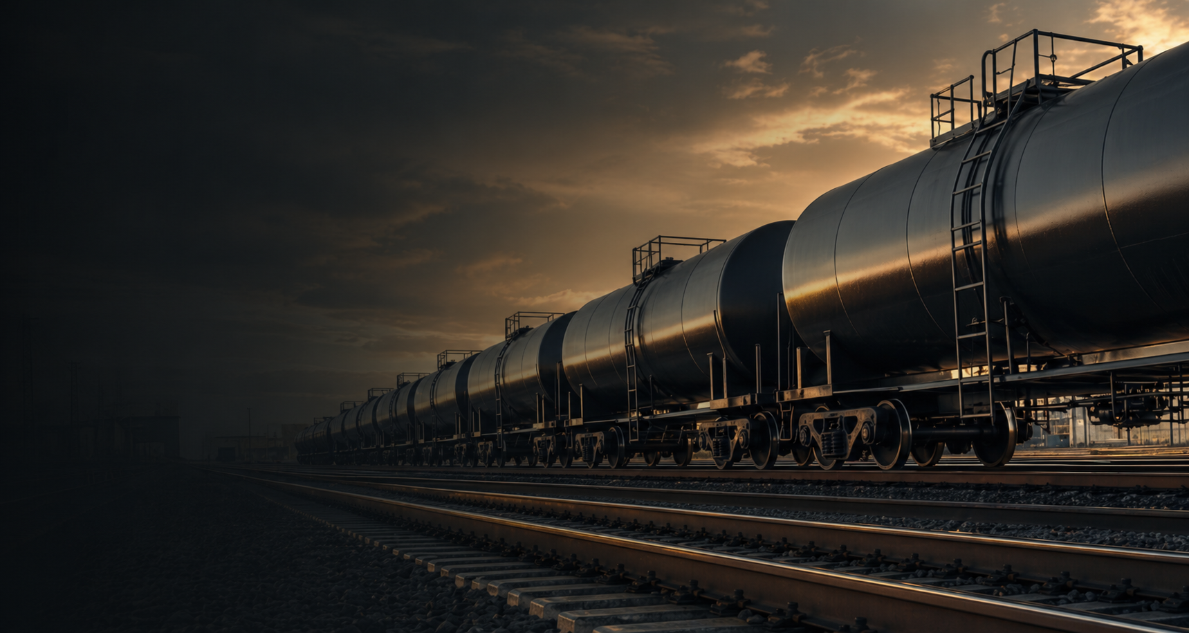 Состав с цистернами для перевозки нефтепродуктов